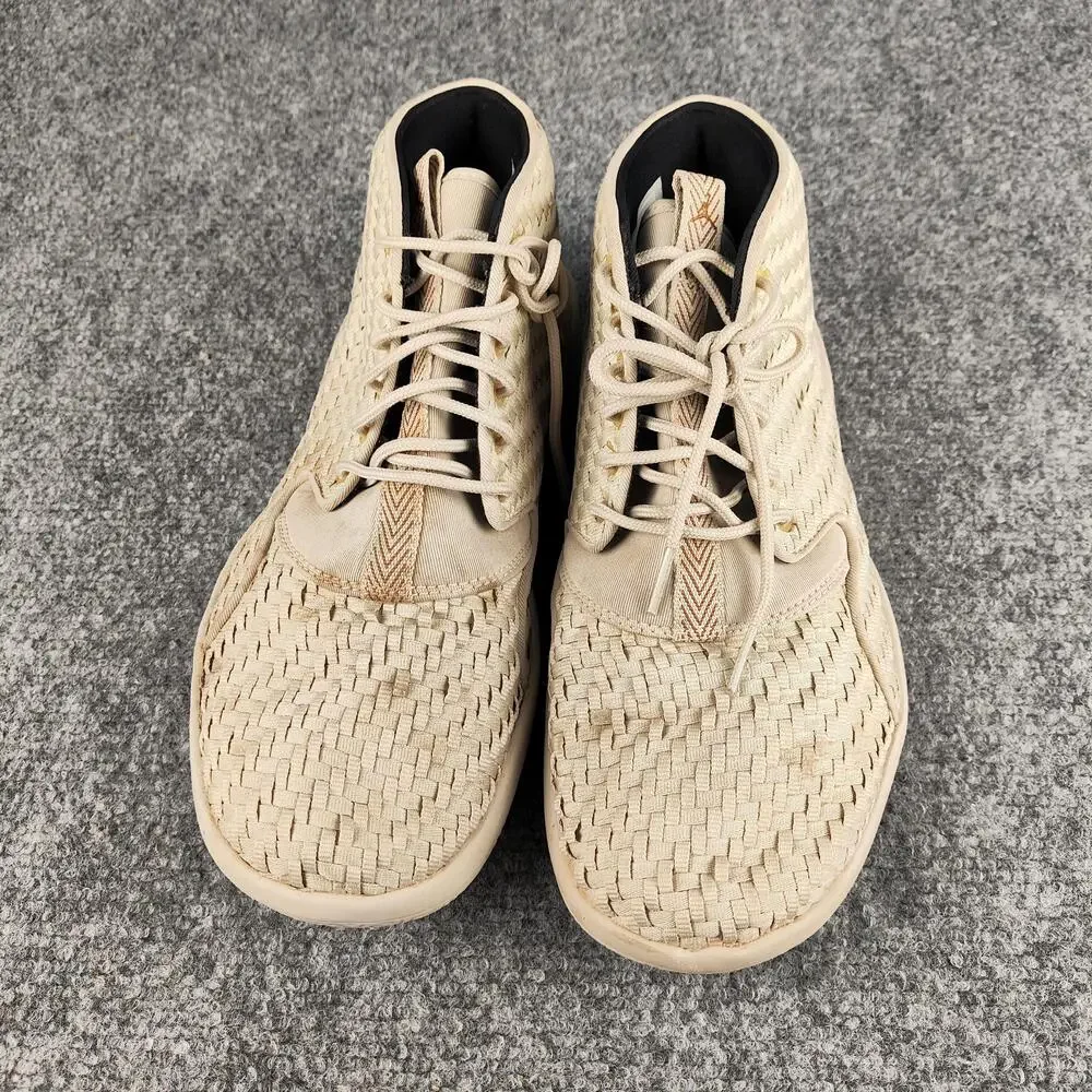 Jordan Eclipse Chukka Shoes Mens Size 8.5 Beige Woven Sneakers 881453-015